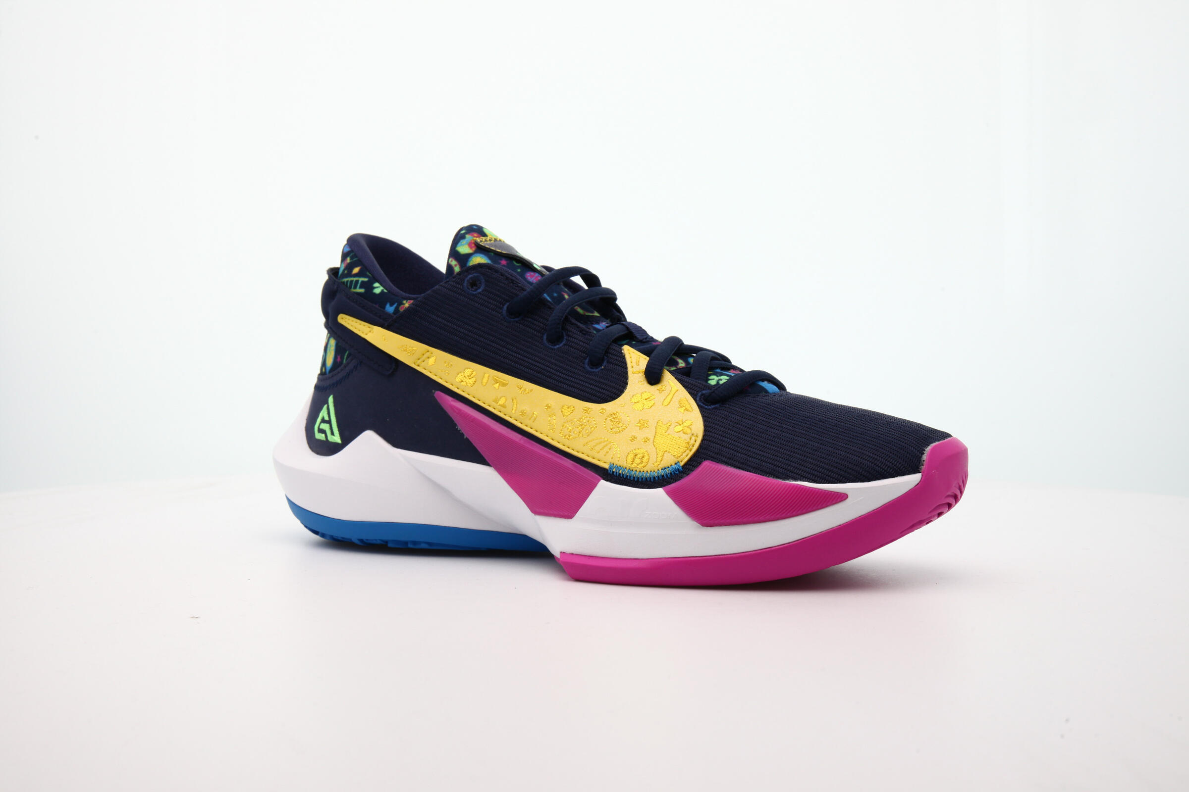 ナイキ メンズ バッシュ Nike Zoom Freak 2 - Navy/Green/Pink Nike Zoom Freak 2 